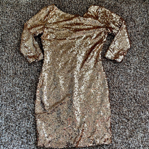 Gianni Bini Dresses Gold Sequin Gianni Bini Bodycon Dress Poshmark